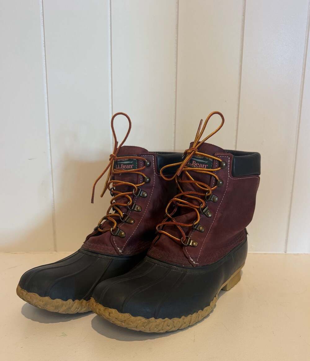 L.L.Bean Bean Boots Size 10 Duck Boots Leather Waterproof